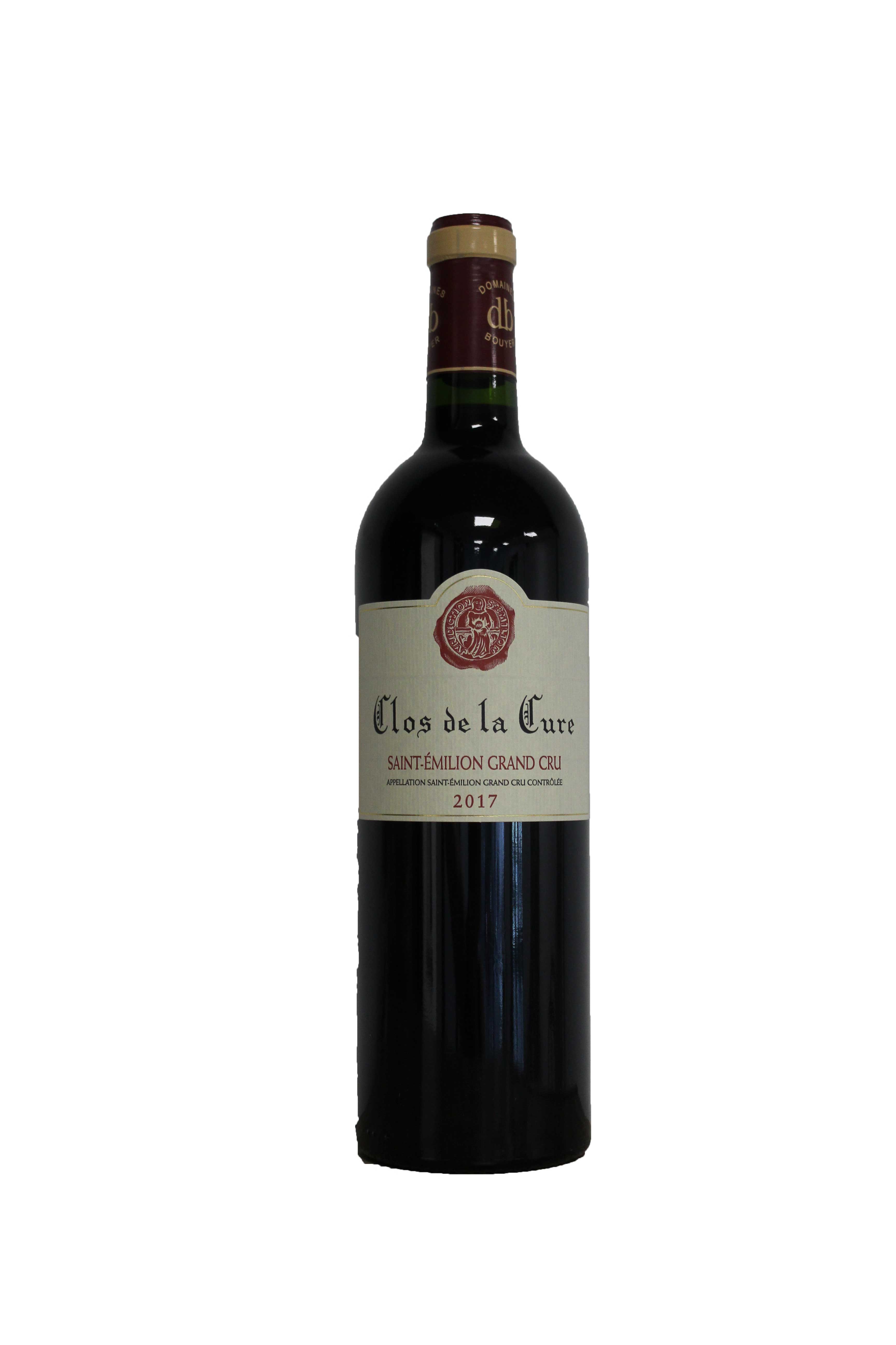 Le Clos de la Cure 2017 est un Grand Cru de Saint-Émilion, un vin rouge prestigieux et raffiné. Il est principalement élaboré à partir du cépage Merlot, avec une touche de Cabernet Franc et/ou Cabernet Sauvignon selon le millésime. Ce vin se distingue par ses arômes riches de fruits rouges mûrs, ses tanins veloutés et sa structure élégante. Parfait pour accompagner les viandes rouges grillées, les plats de gibier ou les fromages affinés, le Clos de la Cure 2017 incarne l'excellence des vins de Saint-Émilion, captivant par sa complexité et son équilibre.